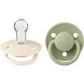 BIBS Pacifier De Lux Silicone Onesize 2 kpl ? Ivory/Sage