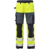 Fristads Palosuojatut high vis housut lk 2 2585 FLAM Huomiokeltainen/Laivastonsininen D120