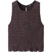 Mango Honeycomb Lyocell Top - Brown - XS
