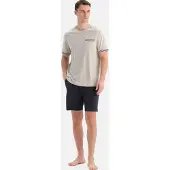 Dagi Lyhyt pyjama vaaleanharmaa / musta