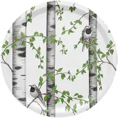 Arvidssons - Björkdungen Tarjotin 31 cm Offwhite/Vihreä