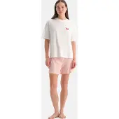 Dagi Pyjamashortsit roosa / roosa / punainen / valkoinen