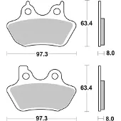 ItalyRacing 23-826HS Sintered Harley-Davidson eteen jarrupalat