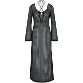 Triumph Beach Mywear Crochet Long Dress Lsl - Black - 40