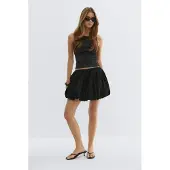 Gina Tricot  - Balloon skirt - minihameet - Musta - XL - Naiset