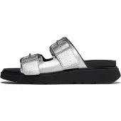 FitFlop for woman. A2T-011 Gen-FF Buckle Sandals in silver leather (38), 1 to 3 cm, None, Casual