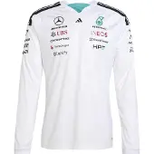Adidas Toiminnallinen paita 'MERCEDES - AMG PETRONAS FORMULA 1 TEAM DRIVER JERSEY' vaaleanpunainen / musta / valkoinen