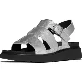 FitFlop Gen-Ff Tumbled-Leather Fisherman Sandals - Silver - 37