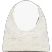 Desigual Käsilaukku 'Large Raffia Flower' valkoinen