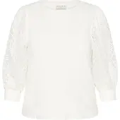 KAFFE CURVE Kcbella Lace T-Shirt - White - M