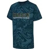 Hummel Hmljr Aop Logo T-Shirt - Blue - 110/116