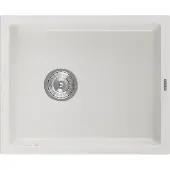 Mexen Pedro yksiöinen graniittiallas 560 x 460 mm, valkoinen, kromattava hajulukko - 6508561000-20