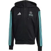 Adidas Urheilullinen collegetakki 'MERCEDES - AMG PETRONAS FORMULA 1 TEAM DNA FULL ZIP' vesi / musta / valkoinen