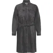 KAFFE CURVE Kcally Denim Dress - Black - 44