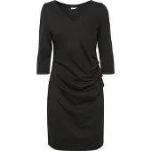 Kaffe Kaindia V-Neck 3/4 Sl Dress - Black - XL