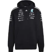 Adidas Urheilullinen collegepaita 'Mercedes-AMG Petronas Formula 1 Team' vaaleansininen / musta / valkoinen
