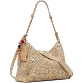Desigual Bag_Half Logo Raffia Le - Beige - ONE SIZE