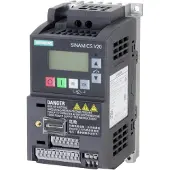 Siemens SINAMICS V20 1AC200-240V -10/+10% 47-63HZ nimellisvirta 0,37KW, koko: FSAA 68x142x108(WXHXD), integroitu
