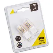 TRIO G9 led-lamppu, 3000 K, 300 lm, 2 kpl pakkaus, himmennettävä