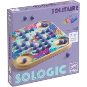 Djeco Peli Solitaire Sologic Klassinen Peli Pelilaudalla ja Palloilla Djeco