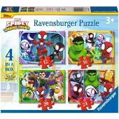Ravensburger Marvel Puzzle: Spidey and his Amazing Friends - It's Spidey Time! (4in1) (12001064)