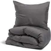 Kosta Linnewäfveri Nottingham Bäddset 210x150, Satin, Mörkgrå