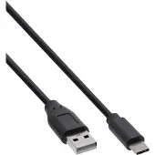 Microconnect 2.0 USB-C - USB-A -kaapeli, 5m, musta