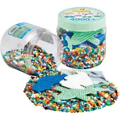 Hama Midi Beads 4000 Pcs In Tub With Pegboards - Multi/patterned - ONE SIZE