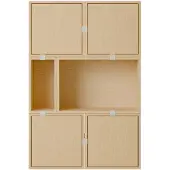 Muuto Stacked Configuration 4 Senkki - Sivupöydät & Apupöydät Tammi - STSBDC403