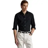 Ralph Lauren for man. 710772288001 Slim fit garment dyed black oxford shirt (XL), Casual, Cotton, Long sleeve