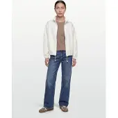 Gina Tricot Soft Sport Zip Sweater - White - S
