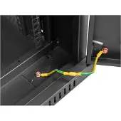 Lanberg -verkkokaappi, 19 tuuman itsenäinen 42U/800x1000 rack-kaappi, mustalla verkkoventtiilillä.