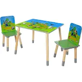 Minecraft Seating Set, 1 Table With 2 Chairs - Multi/patterned - ONE SIZE