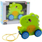 Leantoys Pikkulapsi vetävä dinosaurus vihreä - Leantoys
