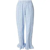 Lindex Pyjama Trousers In Seersucker - Blue - XL