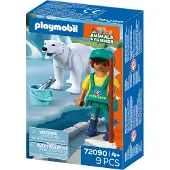 Playmobil Zoo: Isbjørn Og Dyrepasser - Multi/patterned - ONE SIZE