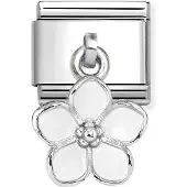 Nomination Composable Classic Charms valkoinen kukka pala 331805/22