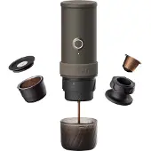 OutIn Kannettava sähköinen espressokeitin Mino Space Grey, 20 barin, itselämmitystoiminnolla