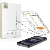 TechProtection Quick Set+ 2-pack Tempered Glass for iPhone 15 / 16