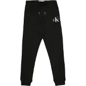Calvin Klein Jeans Housut 'CK Monologo' musta / valkoinen