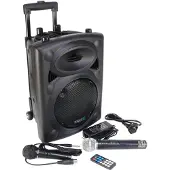 Ibiza Sound PORT8 kannettava akkukäyttöinen 400W kaiutin +langaton mikki