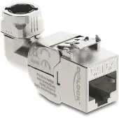 DeLOCK 90797, Tasainen/kulmassa, Hopea, RJ-45, LSA, Naaras, 22/24
