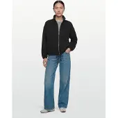 Gina Tricot Soft Sport Zip Sweater - Black - XS