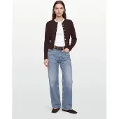 Gina Tricot Fitted Knitted Cardigan - Brown - XL