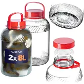 Hobby Hall Purkki Lasipurkki 8L korkilla ja kahvalla kaalin peittaukseen Pakkaus 2