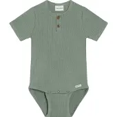 Minymo Body Ss Rib - Khaki green - 68