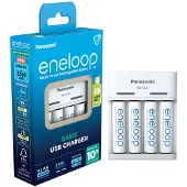 Eneloop Basic BQ-CC61 - 10t akkulaturi - (2/4xAA/AAA:lle) 4 x AA-tyyppi - NiMH - 2100 mAh