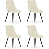 Leobert 4 ruokailutuolin sarja Split, 88x46x40 cm, hiekanvärinen