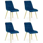 Hobby Hall 4 ruokapöydän tuolin setti Split, 88x46x40 cm, sininen