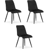 OSKAR 3 ruokatuolin setti Split, 88x46x40 cm, musta